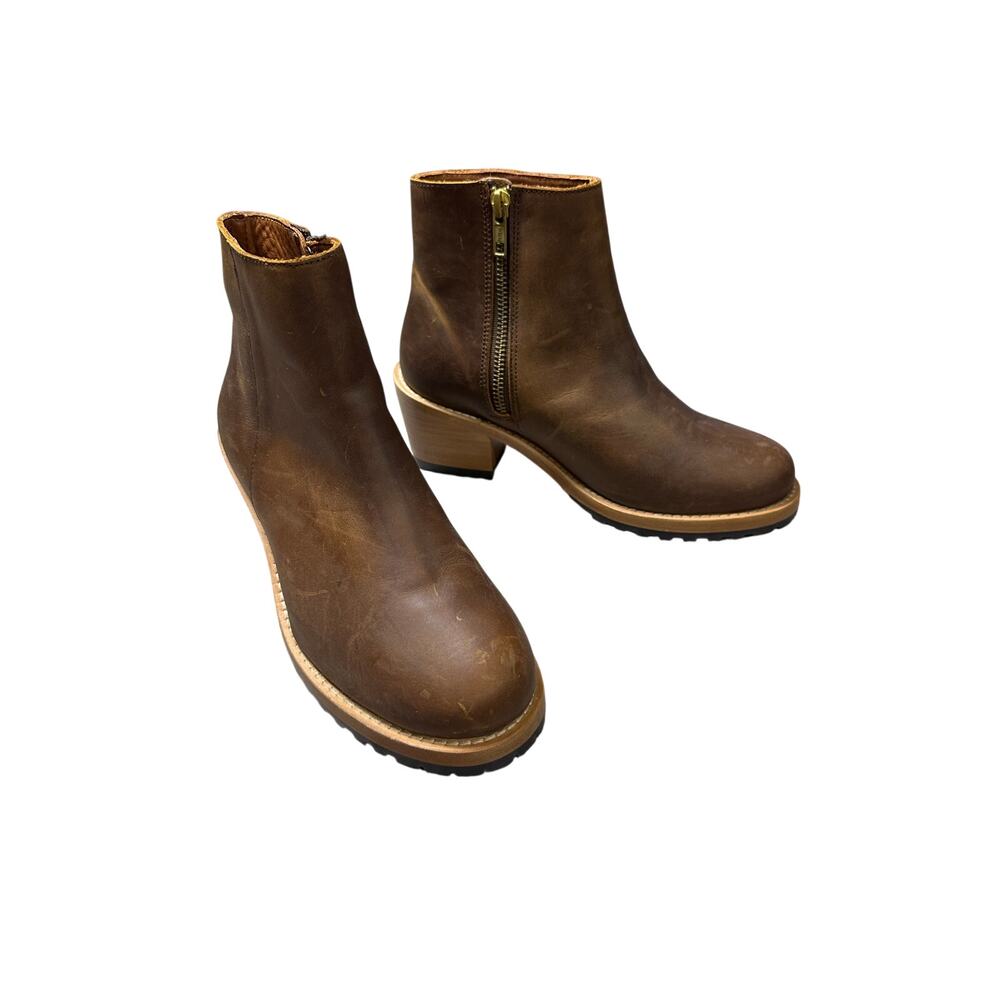Patina Portland Leather Brown Leather Ankle Boots